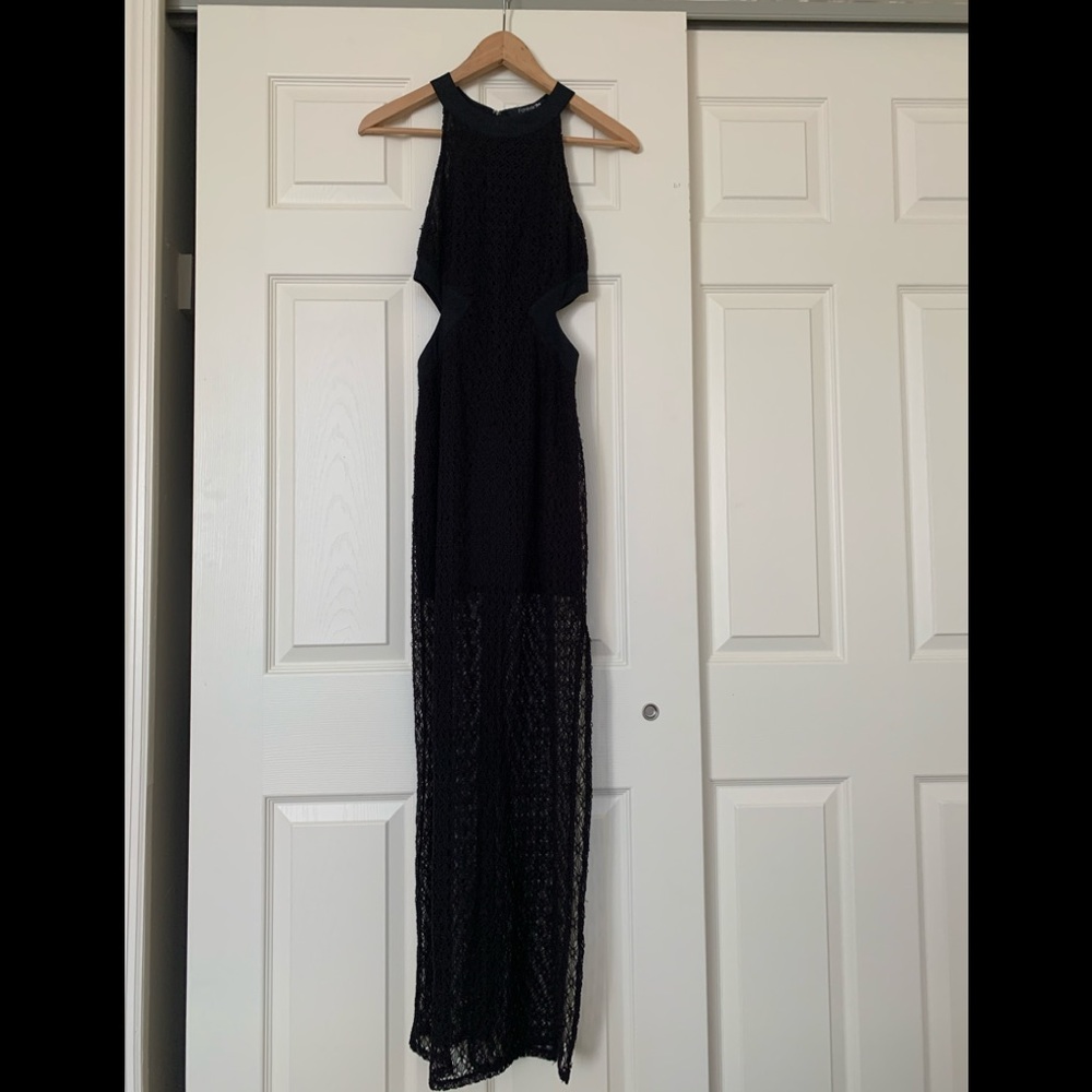 Black Cotton Maxi Dress